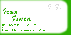 irma finta business card